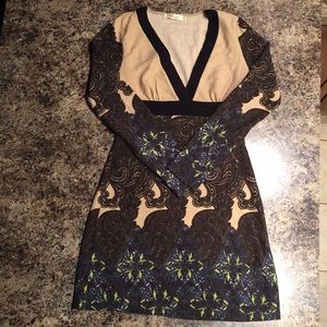 V-neck sweater dress